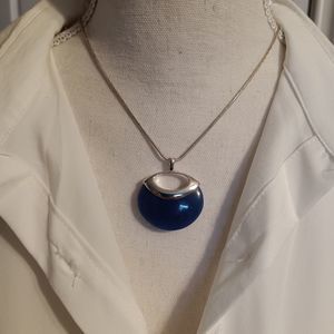 LC Fashion Necklace Blue/Silver